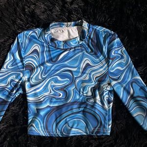 Wavy Long Sleeve Top